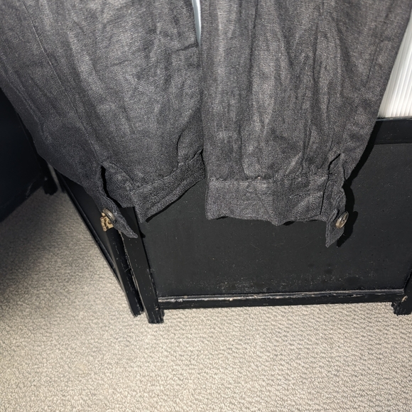 ZARA 100% Linen Cap Sleeve Zip Front Jumpsuit XS NEW - Picture 8 of 9